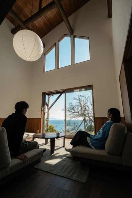 どの部屋からも海が見える