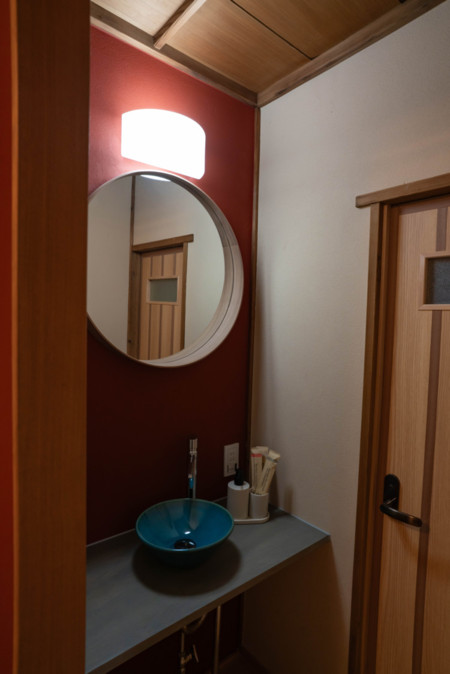 旅館風の洗面スペース